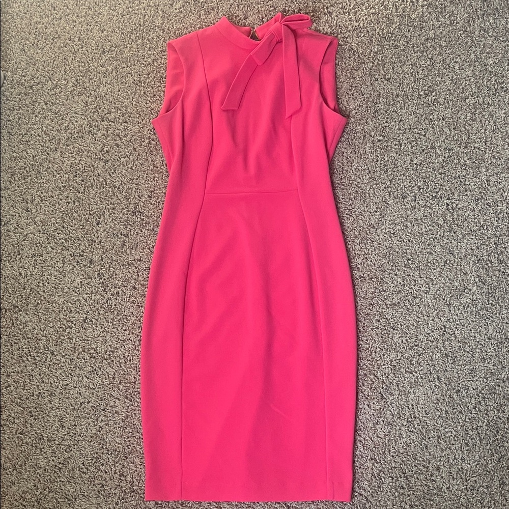 Calvin Klein Vibrant Pink Midi Dress